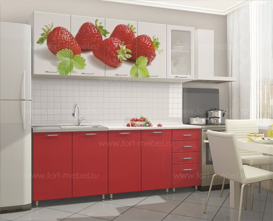 Кухонный гарнитур клубника