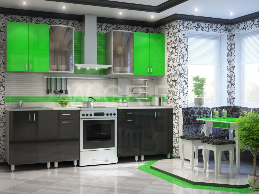 Кухни зелёный попугай