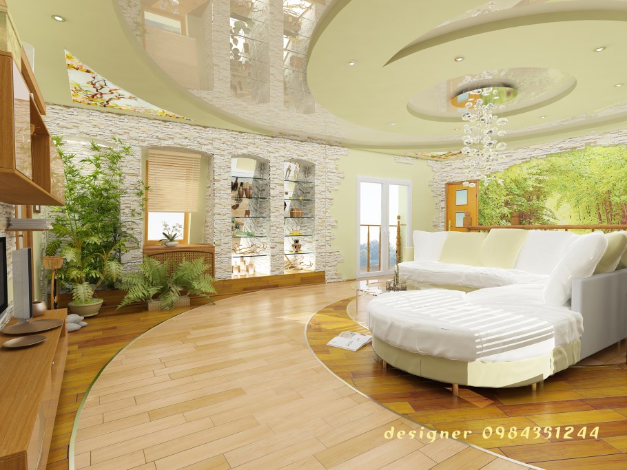 Потолок в экостиле