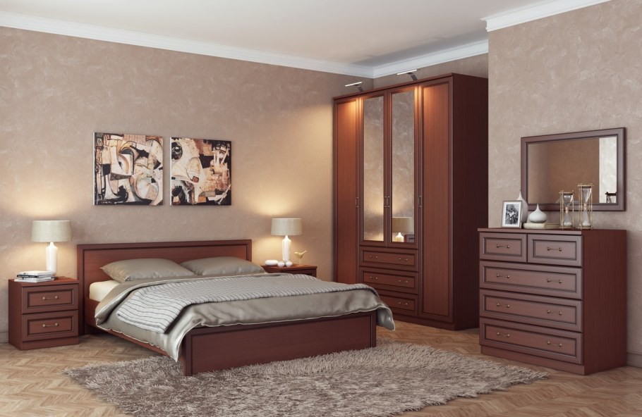 Спальный гарнитур Шатура вишня
