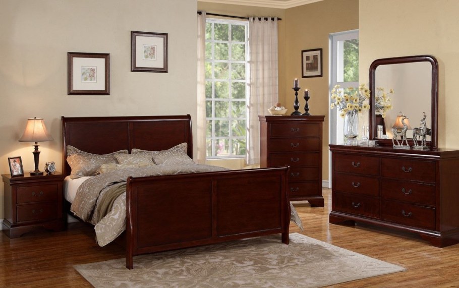 Мебель цвета махагон в интерьере