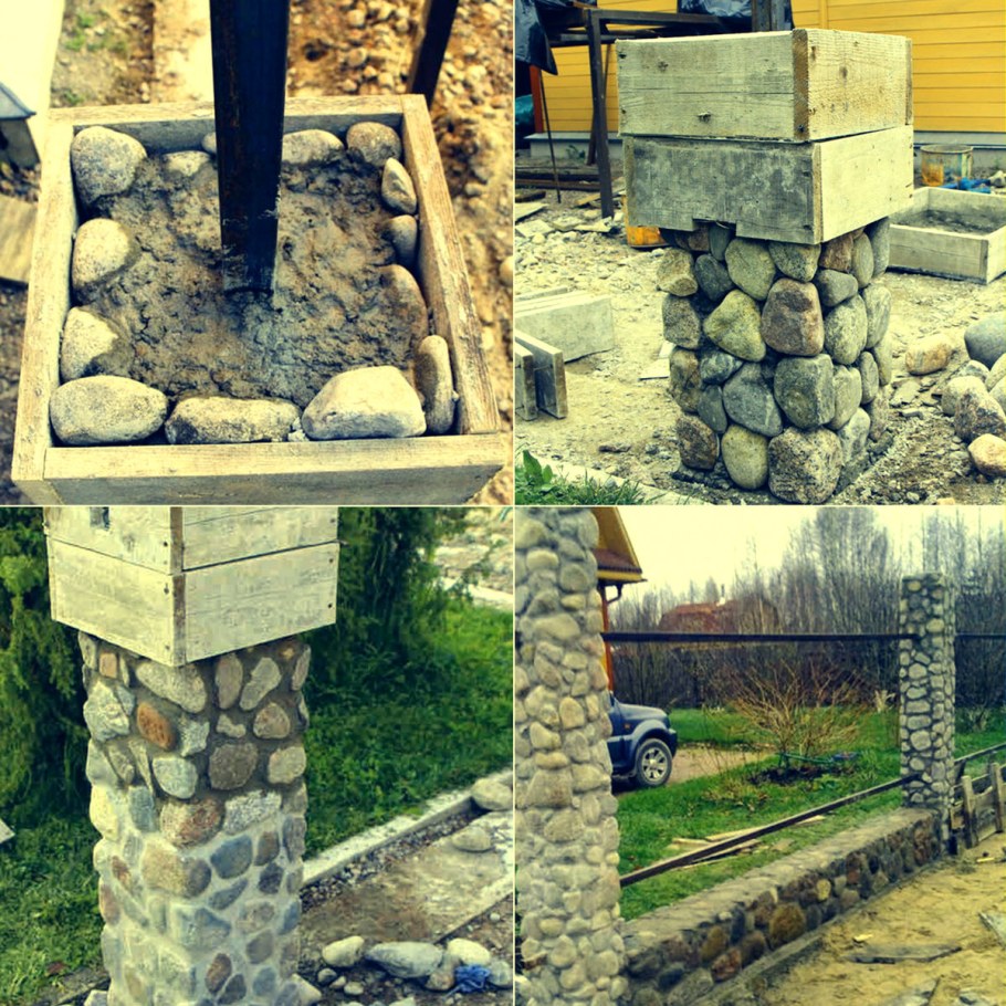 Каменная кладка бутовая подпорная стена