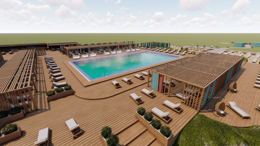 Открытый бассейн горячий ключ