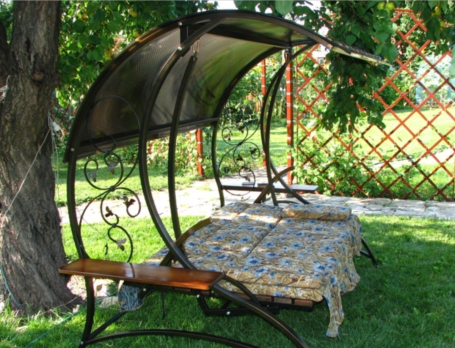 Кованые качели раскладные