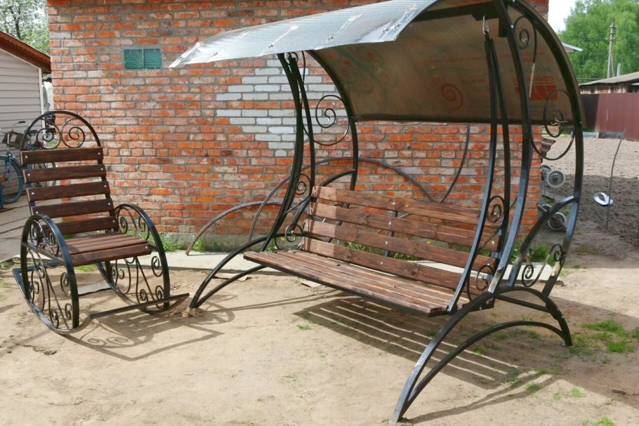 Малый бизнес садовые качели из холодной ковки