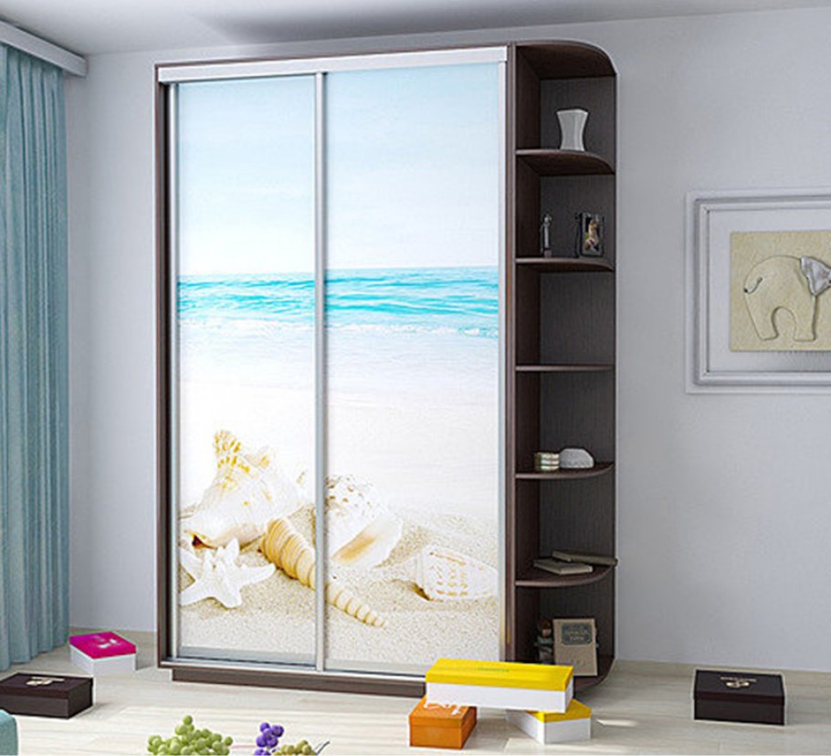 Шкаф купе е1 Орхидея белая