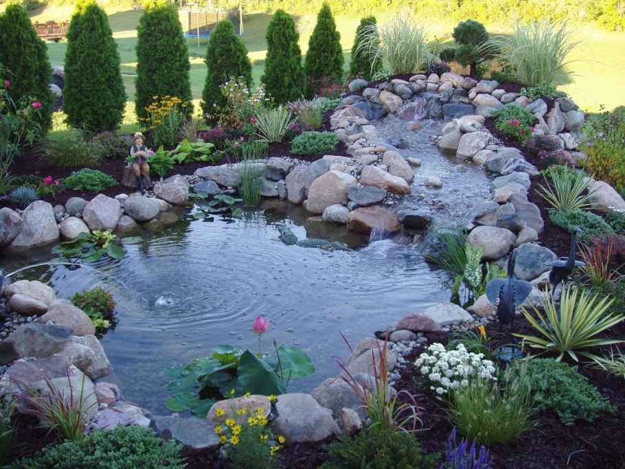 Террасирование участка водопад