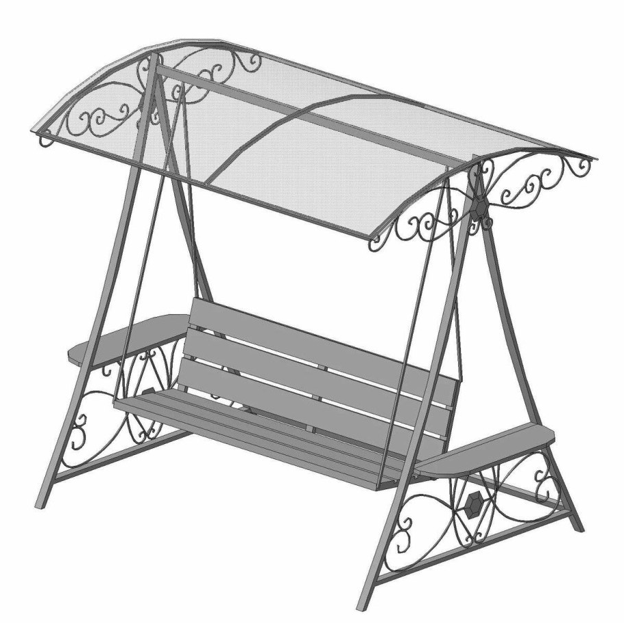 Качель Садовая из металла чертёж