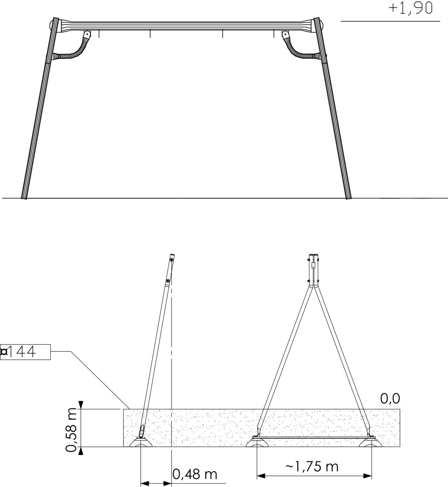 Качели Парадайз чертеж