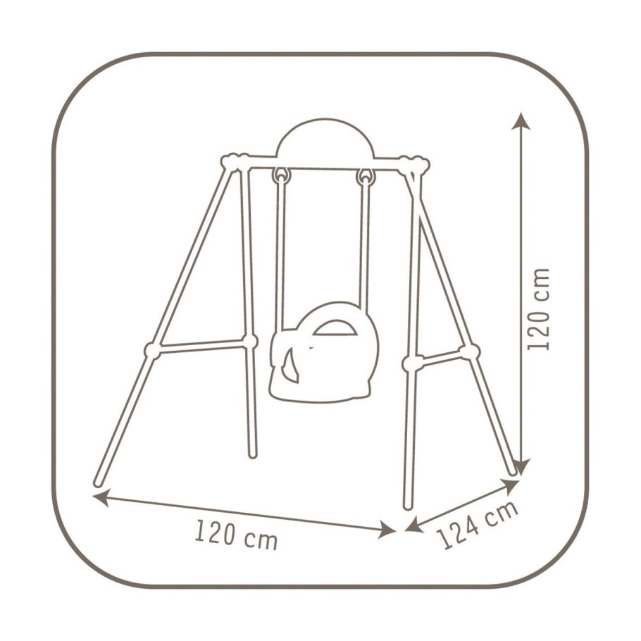 Качели садовые Бари 2-х местные (до180 кг) серый/бежевый