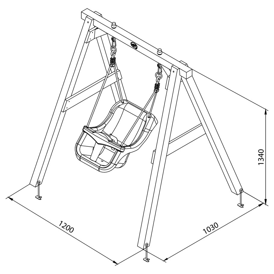 Кованые качели белые
