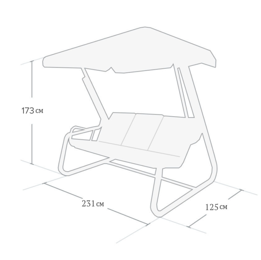 Садовые качели баннер