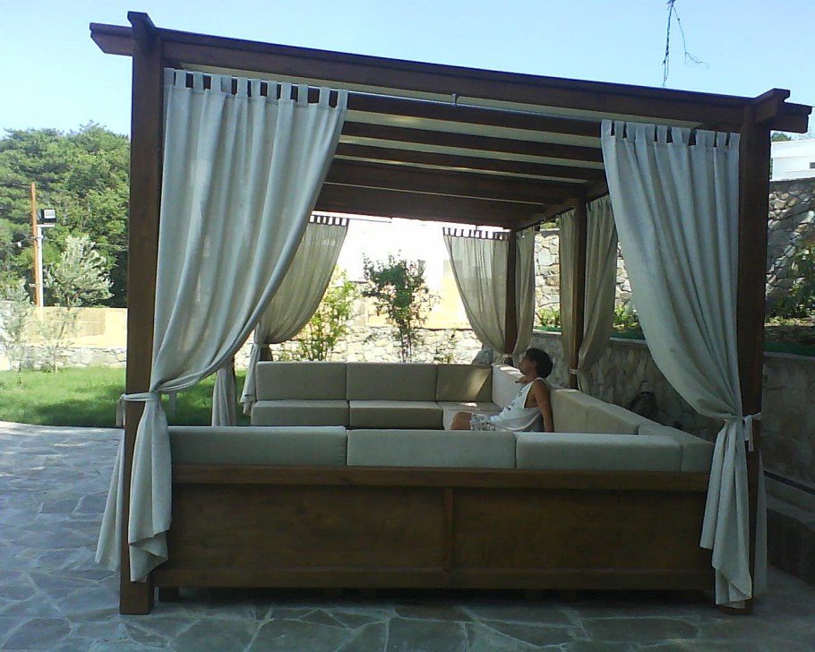 Занавески для беседки