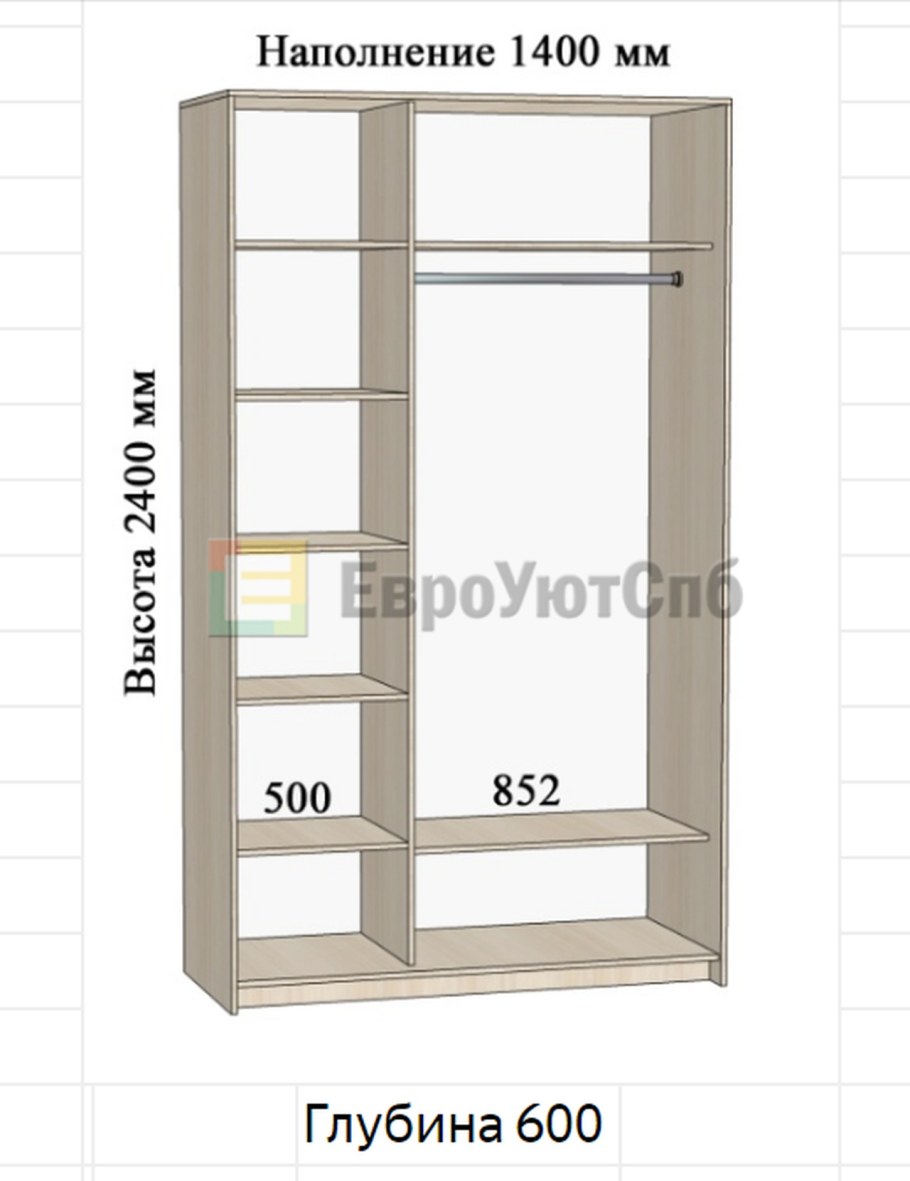 Наполнение шкафа-купе 160 см