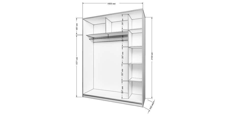 Шкаф купе хофф 180см