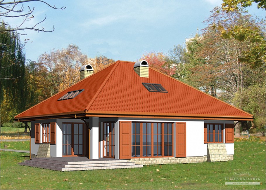 Дом с квадратной крышей