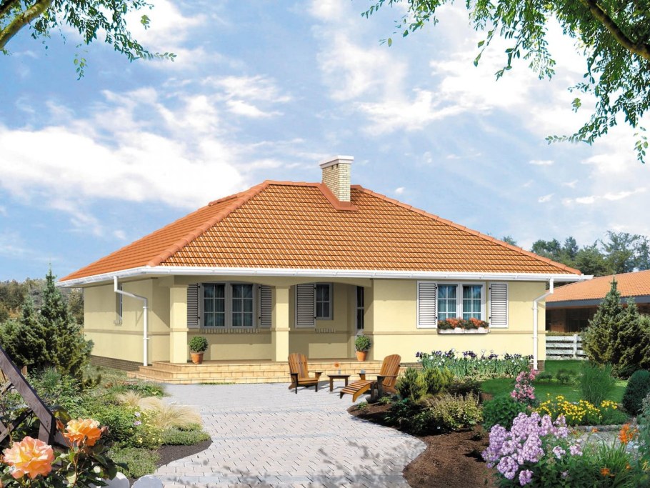 Красивая крыша для одноэтажного дома