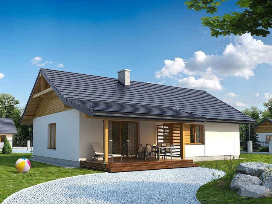 Проект z10 одноэтажный дом с мансардой