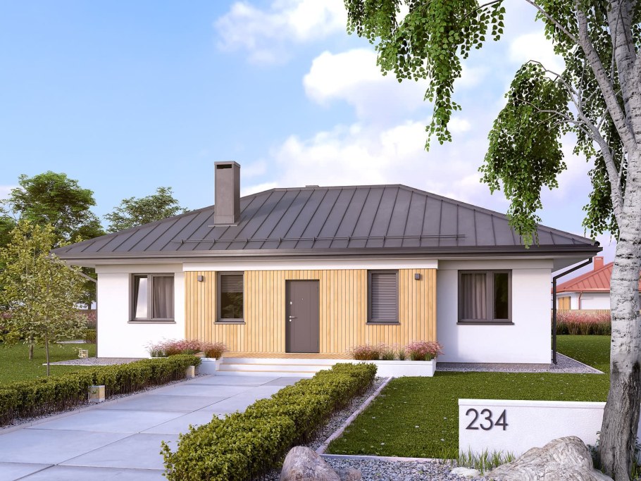 Одноэтажный дом 60 кв.м z500