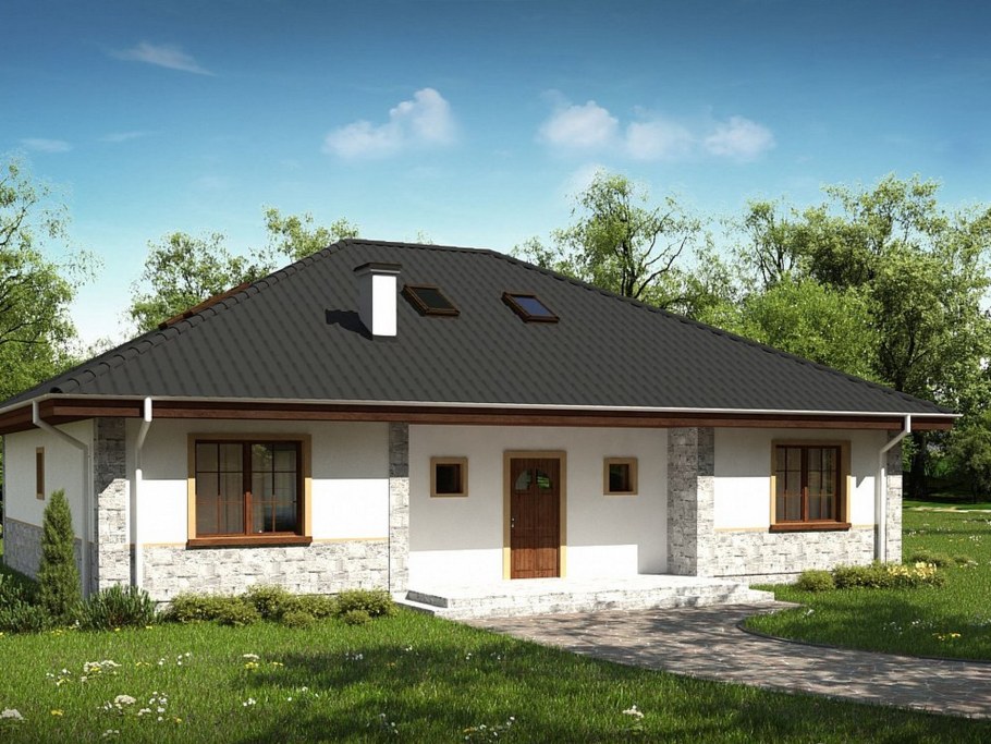 Красивые крыши одноэтажных домов