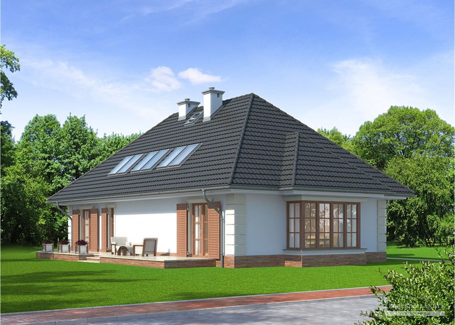 Z10 одноэтажный дом фасады