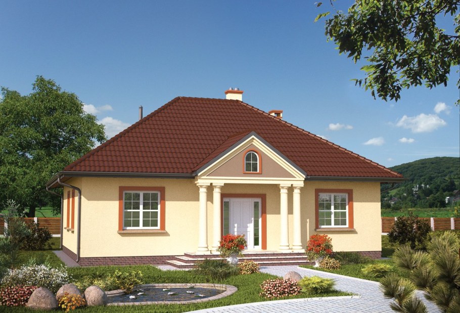 Дом с крышей вальма одноэтажный