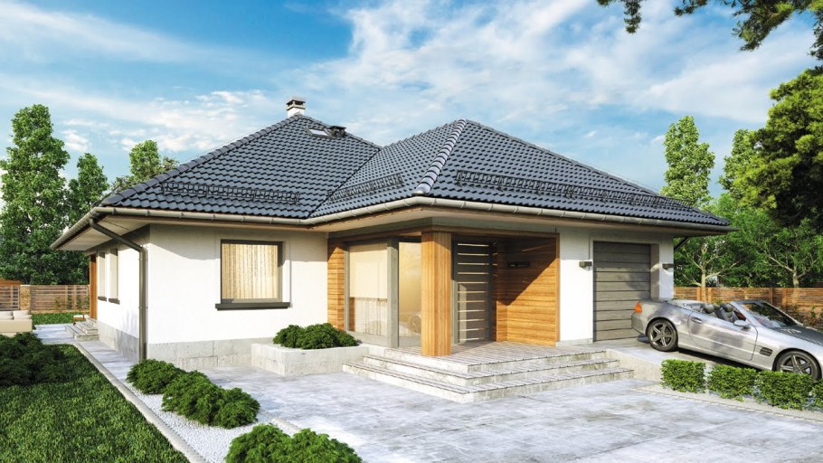 Дом с мансардой одноэтажный z500