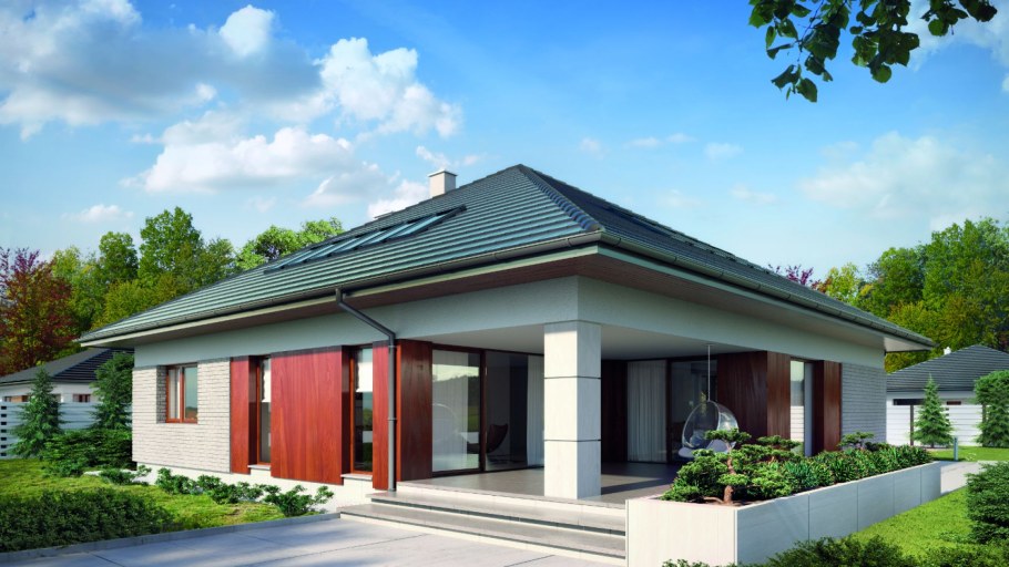 Дом с мансардой одноэтажный z500