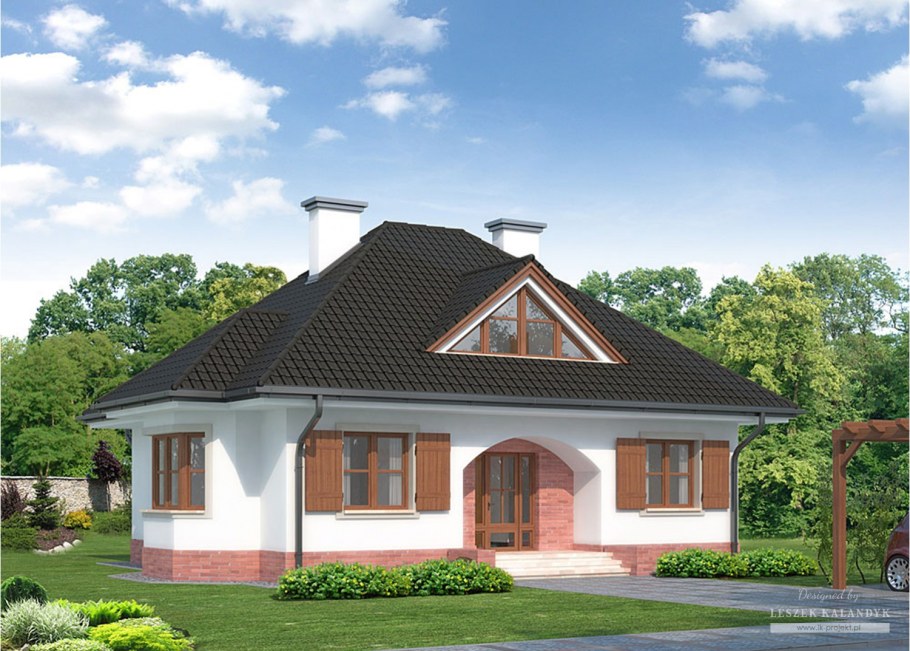 Одноэтажный дом с чердаком