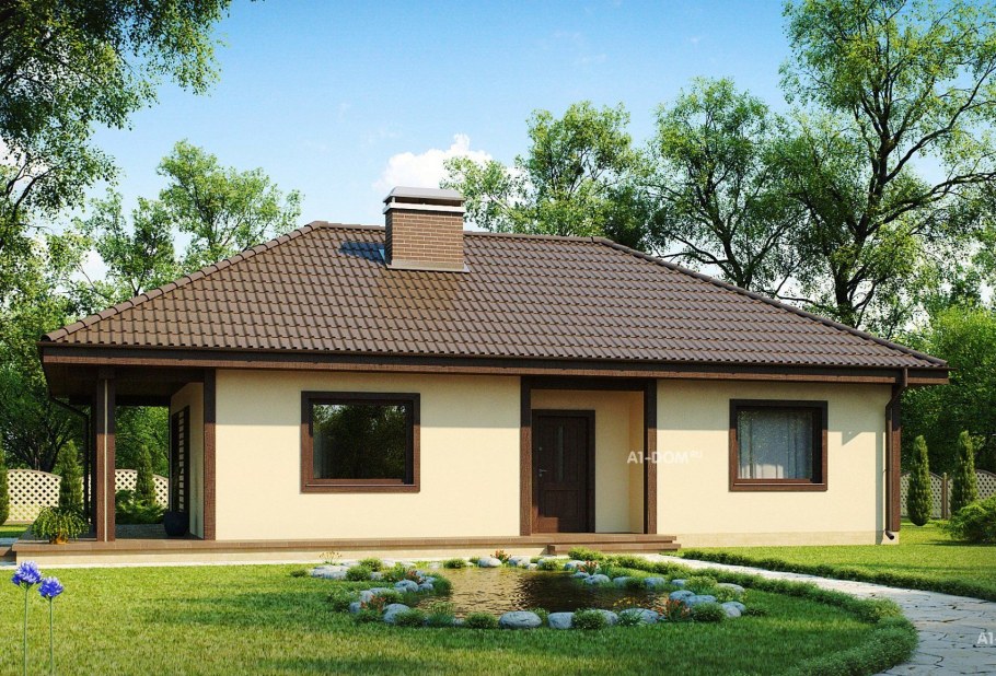 Дом с мансардой одноэтажный z500