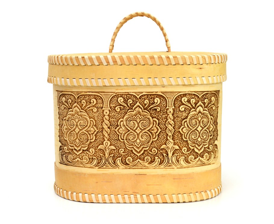 Корзинка из бересты узор