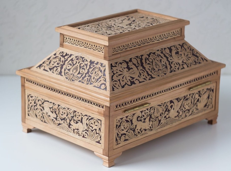 Плетение из бересты ларец