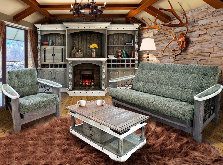 Диван кровать Викинг 02 с мягким элементом