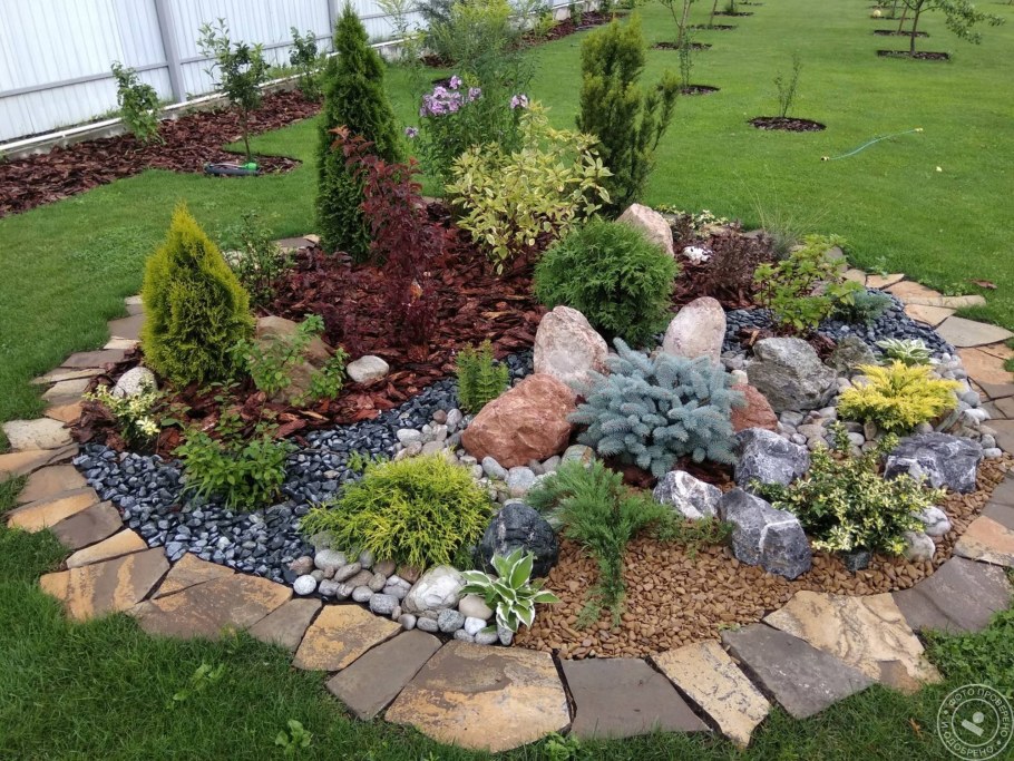 Рокарий с хвойными