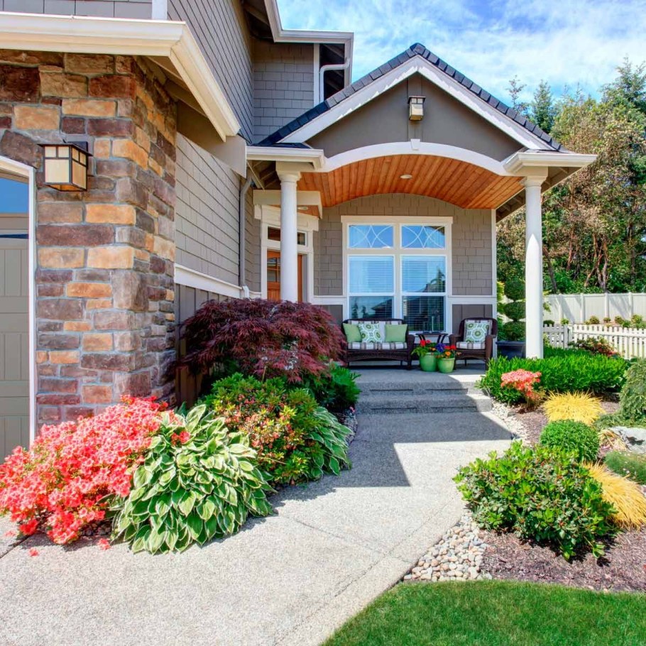 Озеленение перед домом