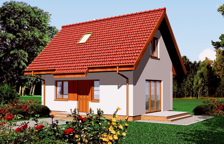 Небольшой домик из блоков