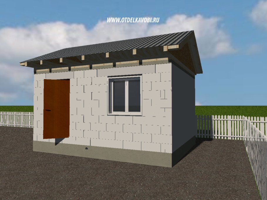 Сарай 6х6 газобетон