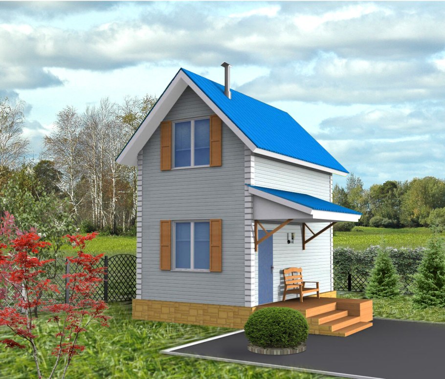 Двухэтажный дачный дом