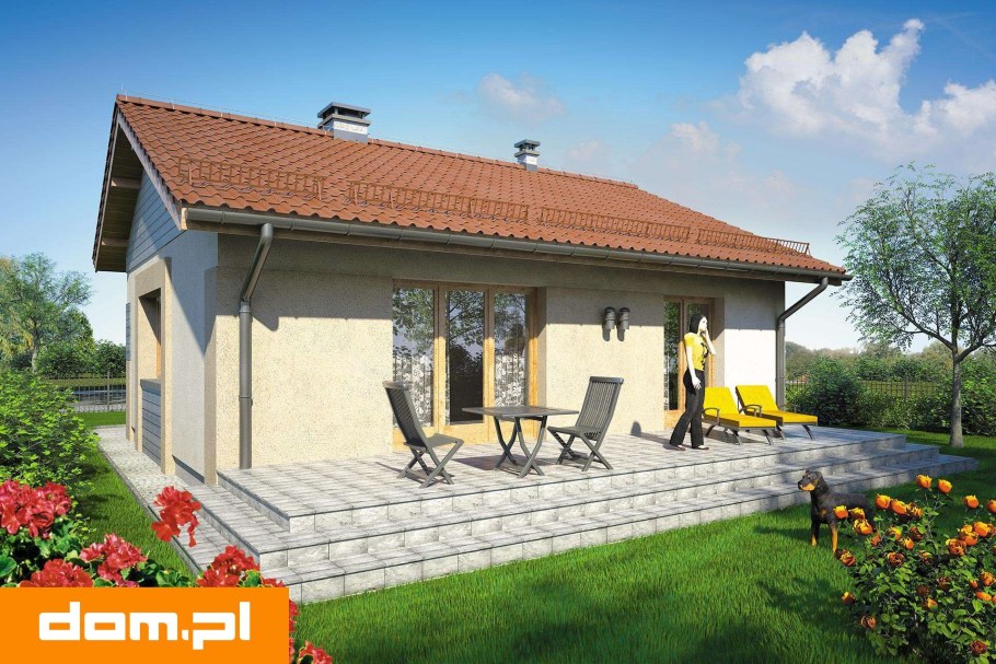 Одноэтажный дачный дом из газобетона