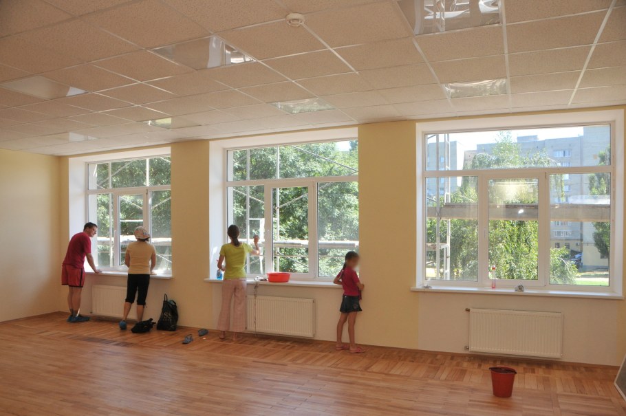 Ремонт класса в школе