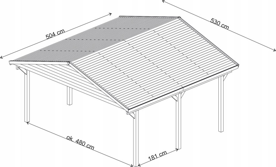 Навес металлический односкатный схема