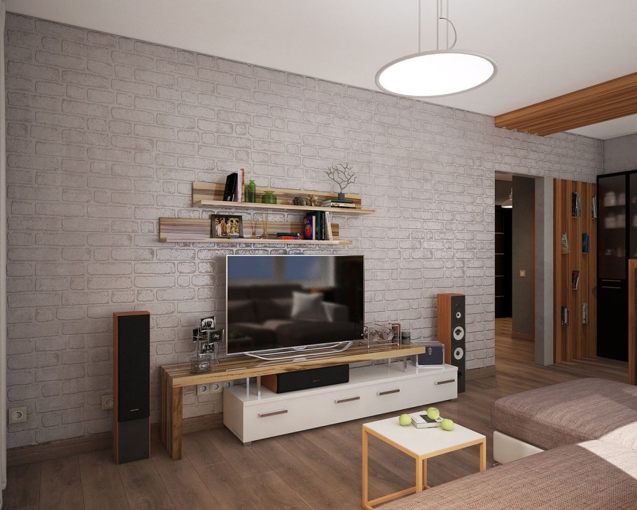 Стенки лофт в интерьере