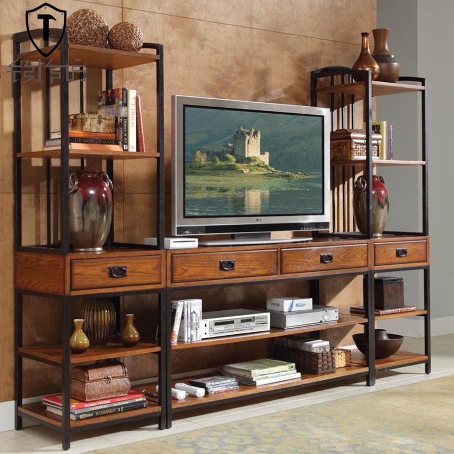 Стенка в гостиную со стеллажами