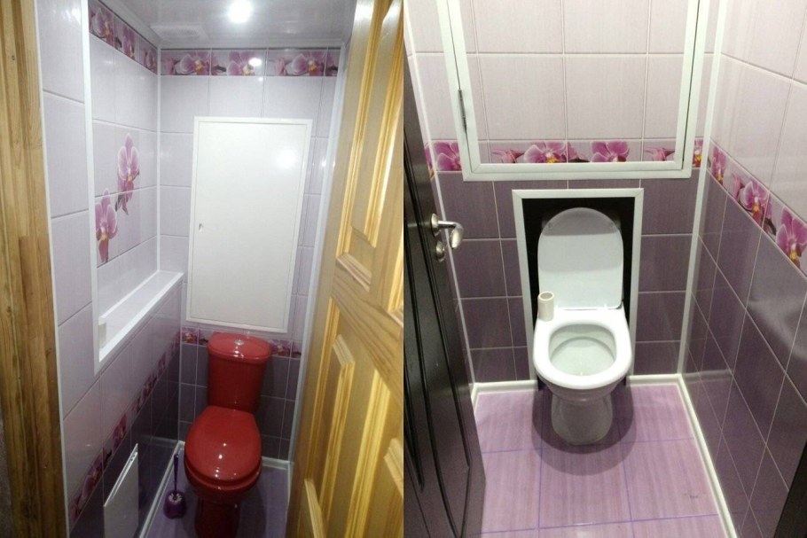 Туалет панелями в хрущевке