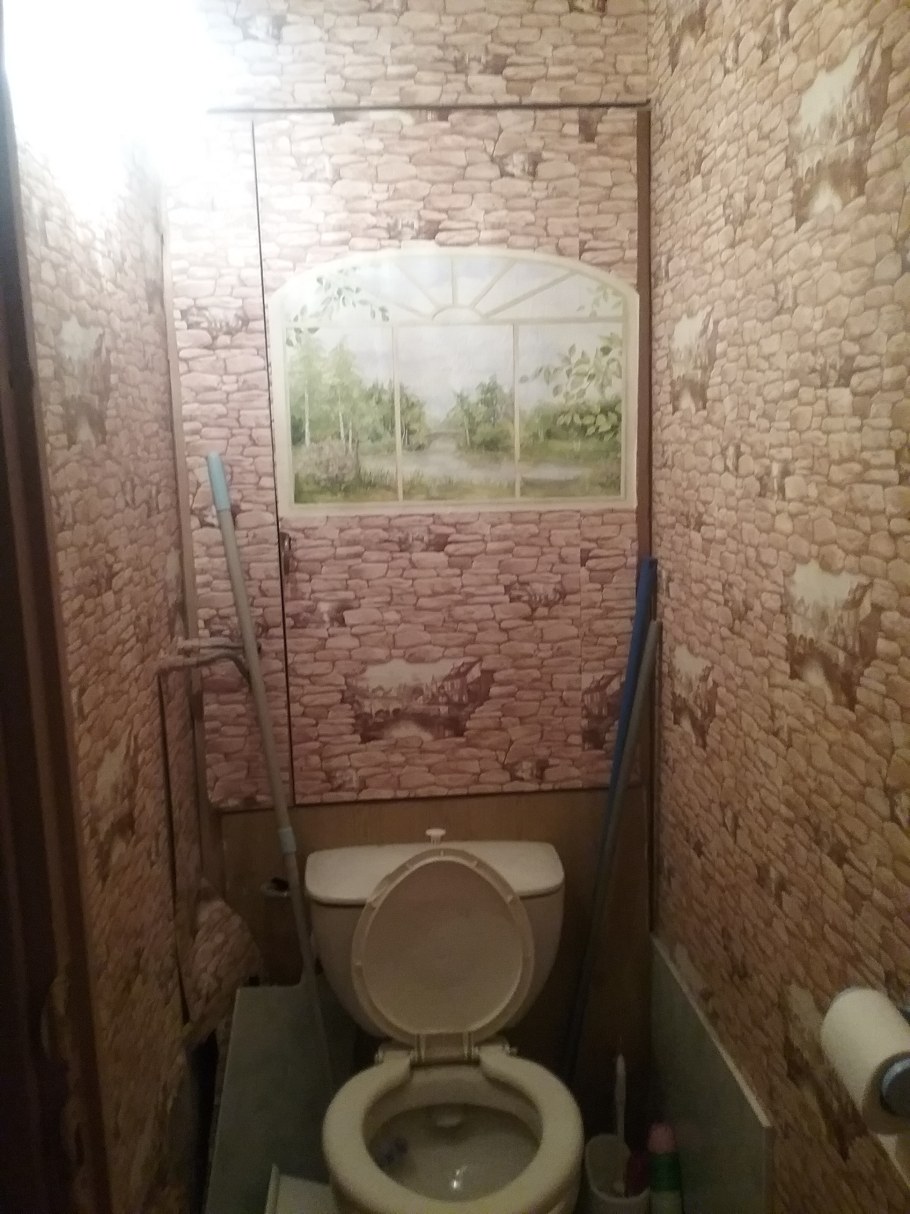 Отделка туалета пленкой