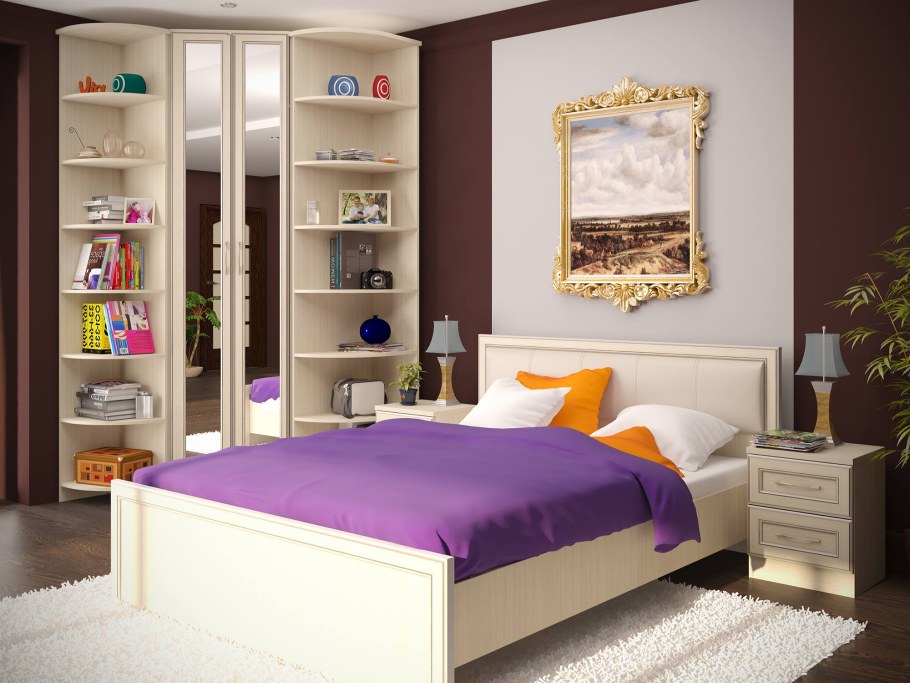 Спальня Юлианна-1 дуб феррара/ ciliegio Nostrano