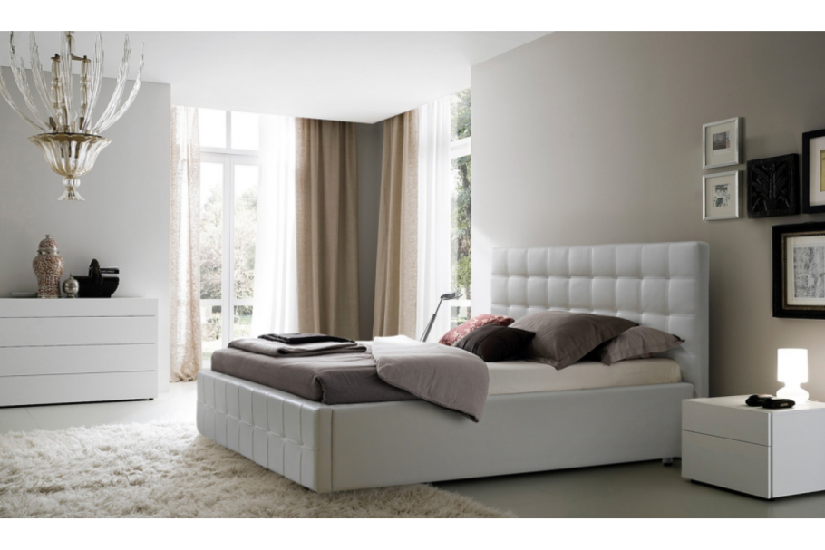 Спальня с белой мебелью Модерн