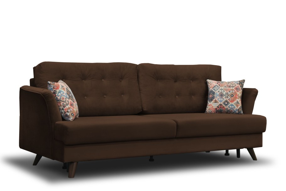 Угловой диван Элис коричневый