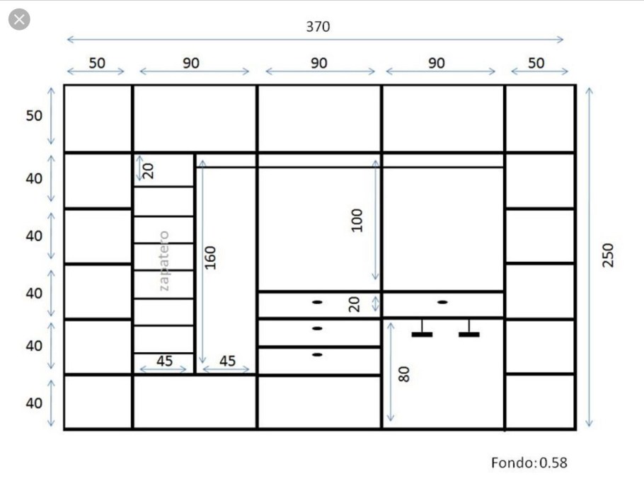 Эскиз шкафа купе