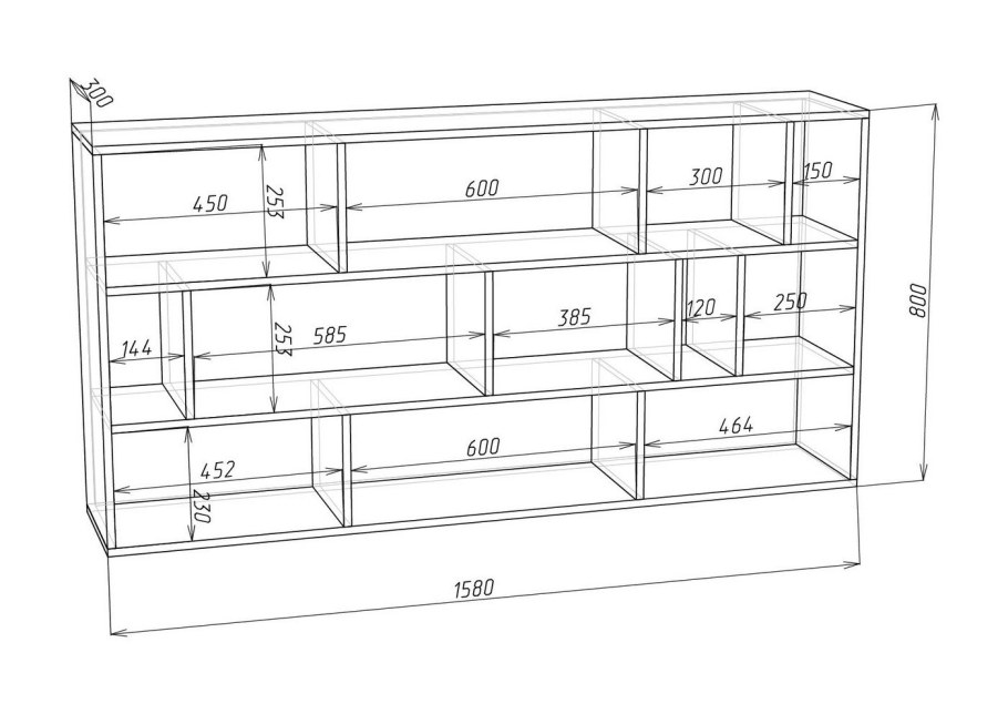 Двери шкафа купе чертеж